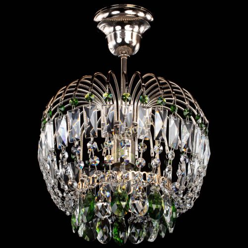 Люстра Малинка зеленая в Саратове Гусь Хрустальный