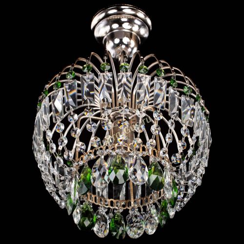 Люстра Малинка зеленая в Саратове Гусь Хрустальный