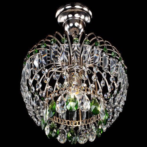 Люстра Малинка зеленая в Саратове Гусь Хрустальный