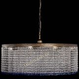 Люстра Милан капель №10 под бронзу синяя с подвесом в Саратове