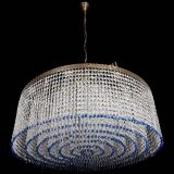 Люстра Милан капель №10 под бронзу синяя с подвесом в Саратове