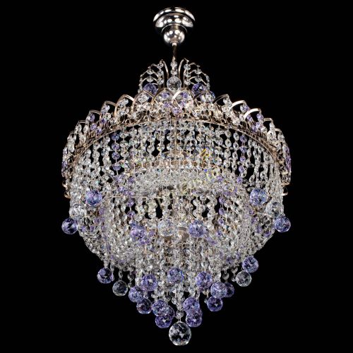 Люстра Натали Софья фиолетовая в Саратове Гусь Хрустальный