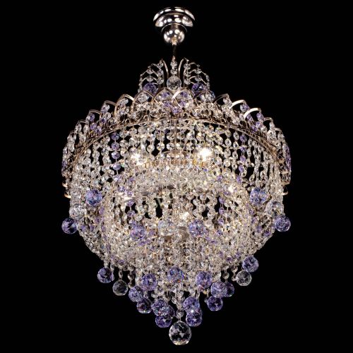 Люстра Натали Софья фиолетовая в Саратове Гусь Хрустальный