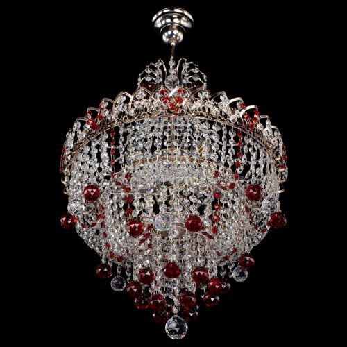 Люстра Натали Софья красная в Саратове Гусь Хрустальный