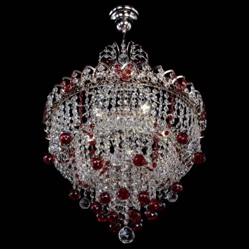 Люстра Натали Софья красная в Саратове Гусь Хрустальный