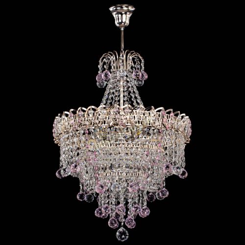 Люстра Натали Софья розовая в Саратове Гусь Хрустальный