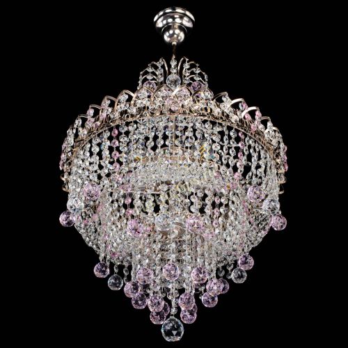 Люстра Натали Софья розовая в Саратове Гусь Хрустальный