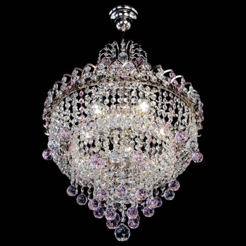 Люстра Натали Софья розовая в Саратове Гусь Хрустальный