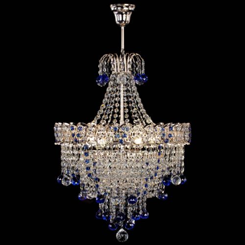 Люстра Натали Софья синяя в Саратове Гусь Хрустальный