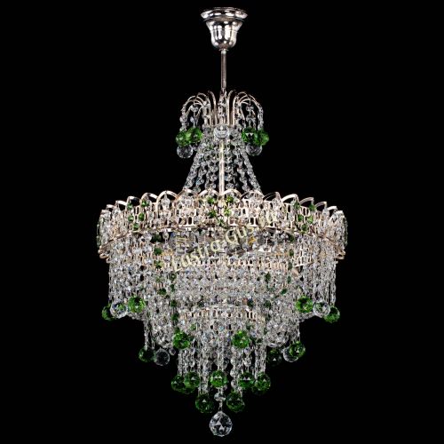 Люстра Натали Софья зеленая в Саратове Гусь Хрустальный