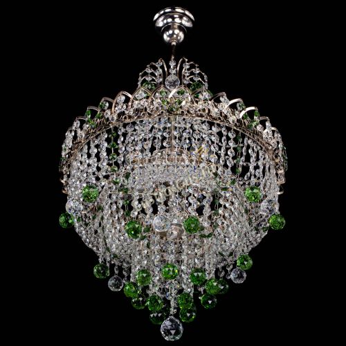 Люстра Натали Софья зеленая в Саратове Гусь Хрустальный