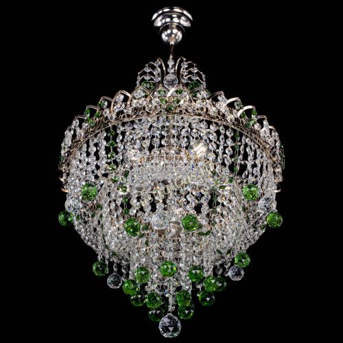 Люстра Натали Софья зеленая в Саратове Гусь Хрустальный