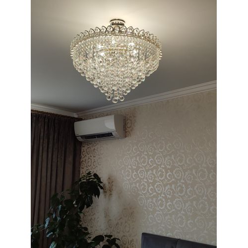 Люстра Капель Лепесток Шар  30мм с подвесом в Саратове Гусь Хрустальный