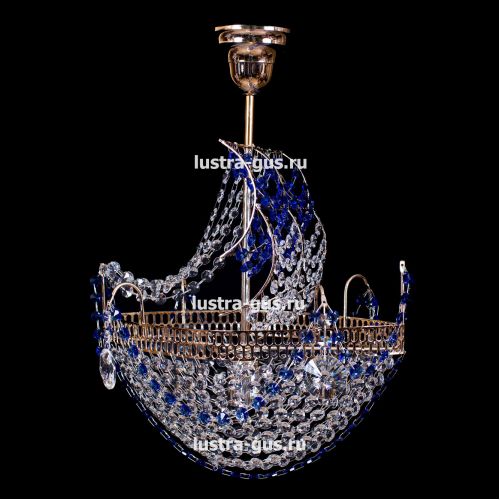 Люстра Корвет 1 ламповый синий в Саратове Гусь Хрустальный