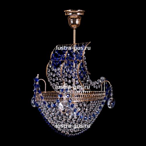 Люстра Корвет 1 ламповый синий в Саратове Гусь Хрустальный