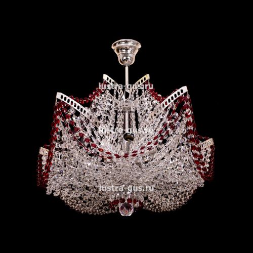 Люстра Лилия №4 цветная в Саратове Гусь Хрустальный