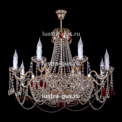 Люстра Свеча Лайт №3 цветная в Саратове Гусь Хрустальный