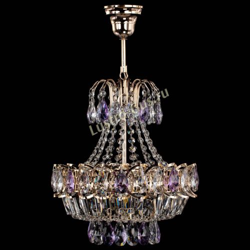 Люстра Ника 1 лампа фиолетовая в Саратове Гусь Хрустальный