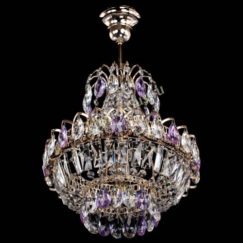 Люстра Ника 1 лампа фиолетовая в Саратове Гусь Хрустальный