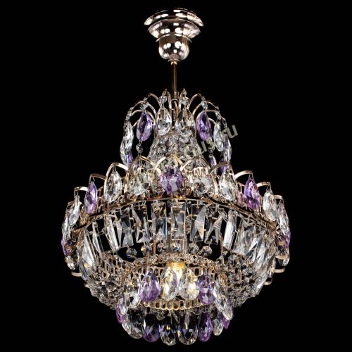 Люстра Ника 1 лампа фиолетовая в Саратове Гусь Хрустальный