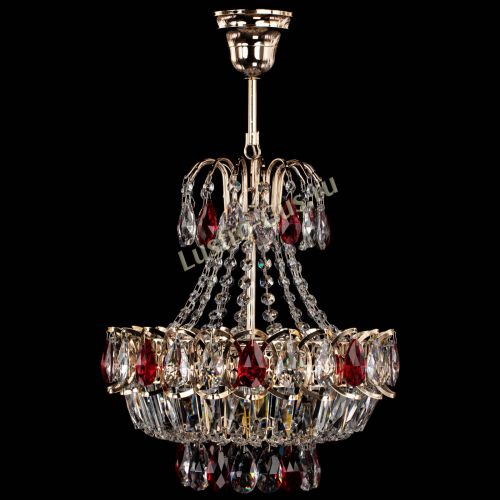 Люстра Ника 1 лампа красная в Саратове Гусь Хрустальный