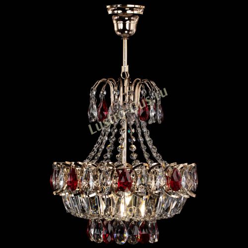 Люстра Ника 1 лампа красная в Саратове Гусь Хрустальный