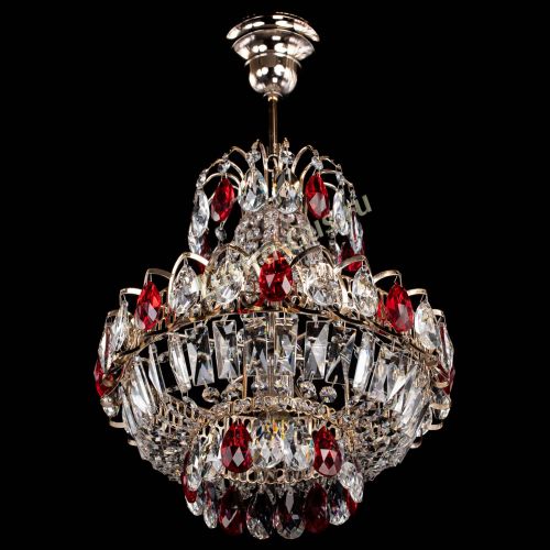 Люстра Ника 1 лампа красная в Саратове Гусь Хрустальный