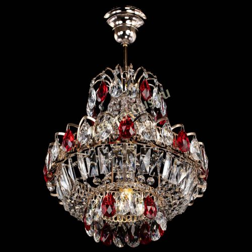 Люстра Ника 1 лампа красная в Саратове Гусь Хрустальный