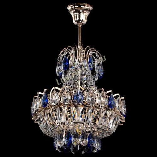 Люстра Ника 1 лампа синяя в Саратове Гусь Хрустальный