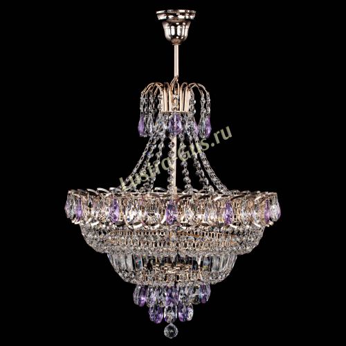 Люстра Ника подвесная Фиолетовая в Саратове Гусь Хрустальный