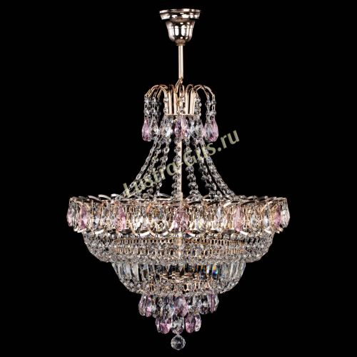 Люстра Ника подвесная Розовая в Саратове Гусь Хрустальный