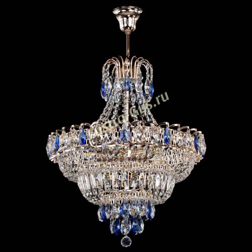 Люстра Ника подвесная Синяя в Саратове Гусь Хрустальный