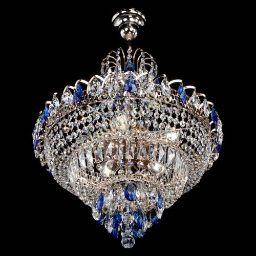 Люстра Ника подвесная Синяя в Саратове Гусь Хрустальный