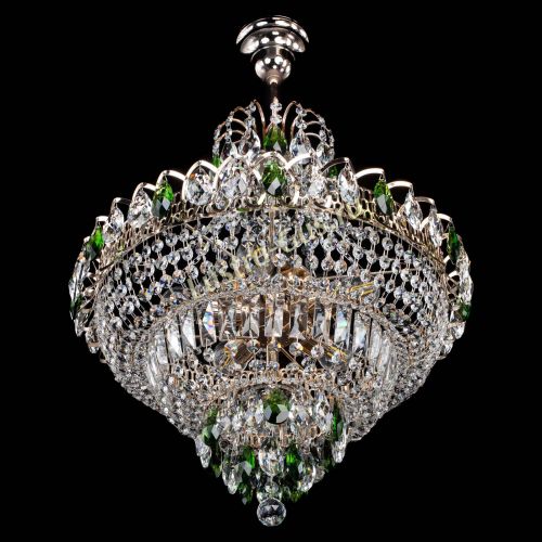 Люстра Ника подвесная Зеленая в Саратове Гусь Хрустальный