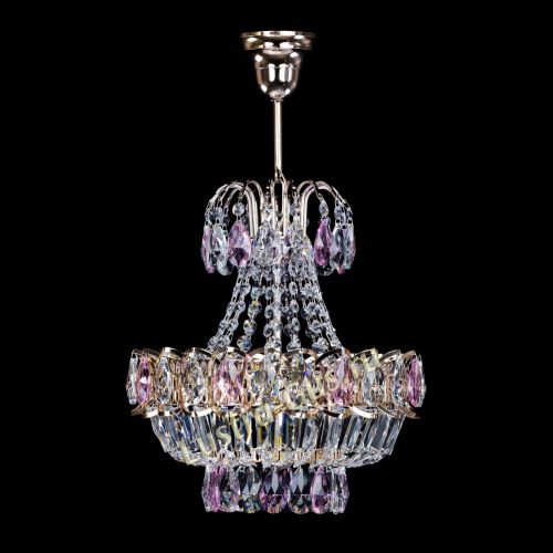 Люстра Ника 1 лампа розовая в Саратове Гусь Хрустальный