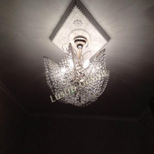 Люстра Орхидея №3 фиолетовая в Саратове Гусь Хрустальный