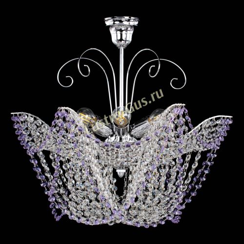 Люстра Орхидея №3 фиолетовая в Саратове Гусь Хрустальный