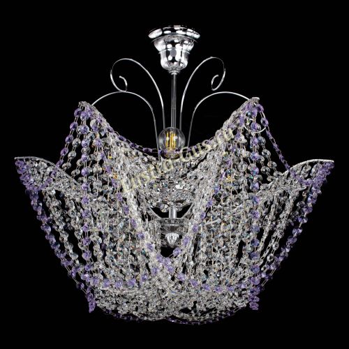 Люстра Орхидея №3 фиолетовая в Саратове Гусь Хрустальный