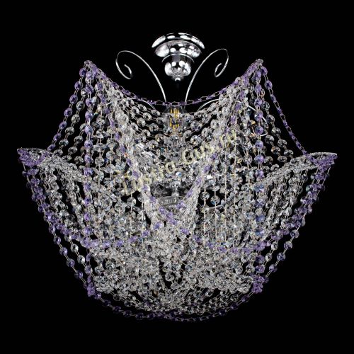 Люстра Орхидея №3 фиолетовая в Саратове Гусь Хрустальный