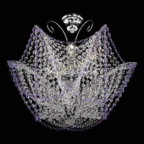 Люстра Орхидея №3 фиолетовая в Саратове Гусь Хрустальный