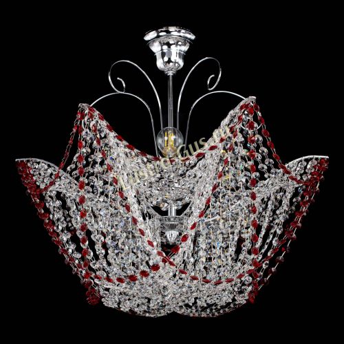 Люстра Орхидея №3 красная в Саратове Гусь Хрустальный