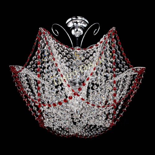 Люстра Орхидея №3 красная в Саратове Гусь Хрустальный