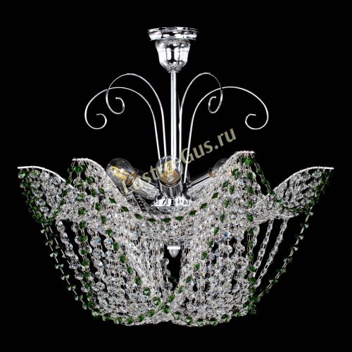 Люстра Орхидея №3 зеленая в Саратове Гусь Хрустальный