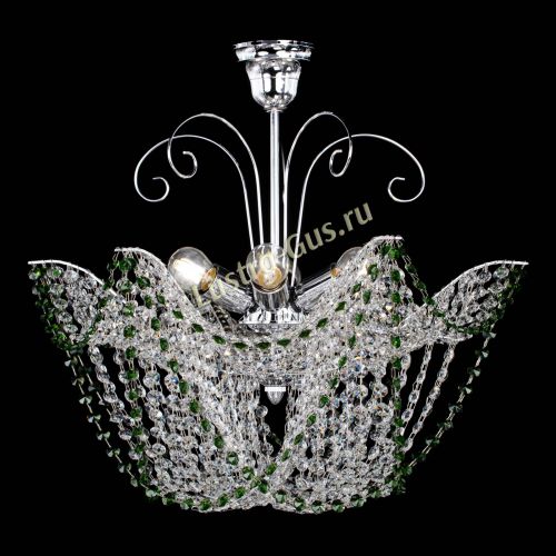 Люстра Орхидея №3 зеленая в Саратове Гусь Хрустальный