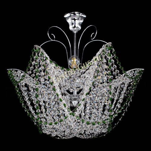 Люстра Орхидея №3 зеленая в Саратове Гусь Хрустальный