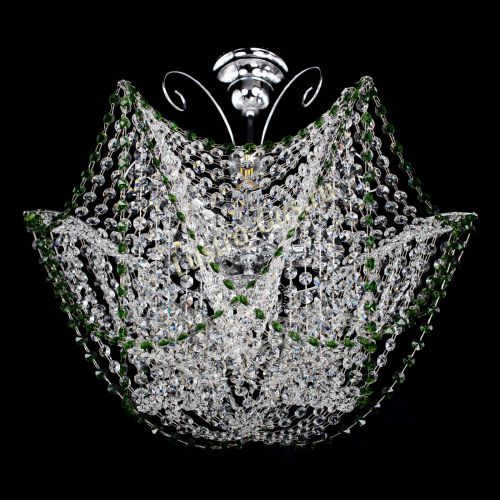 Люстра Орхидея №3 зеленая в Саратове Гусь Хрустальный