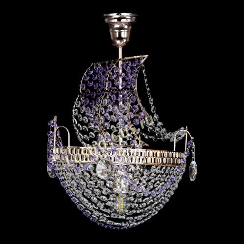 Люстра Парусник №1 фиолетовый в Саратове Гусь Хрустальный