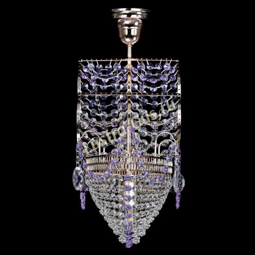 Люстра Парусник №1 фиолетовый в Саратове Гусь Хрустальный