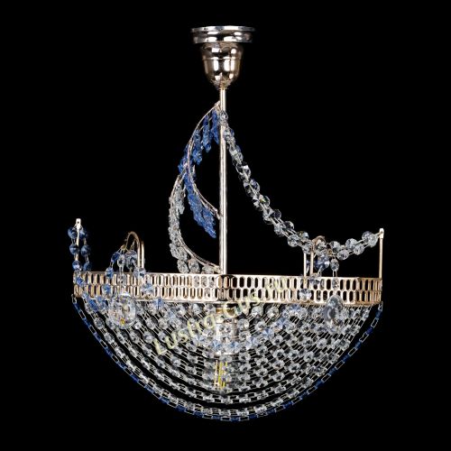 Люстра Парусник №1 синий в Саратове Гусь Хрустальный