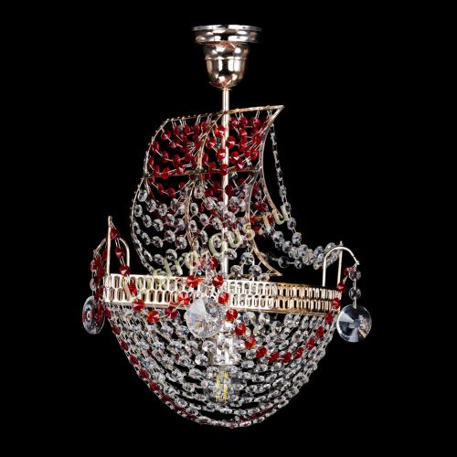 Люстра Парусник №1 красный в Саратове Гусь Хрустальный